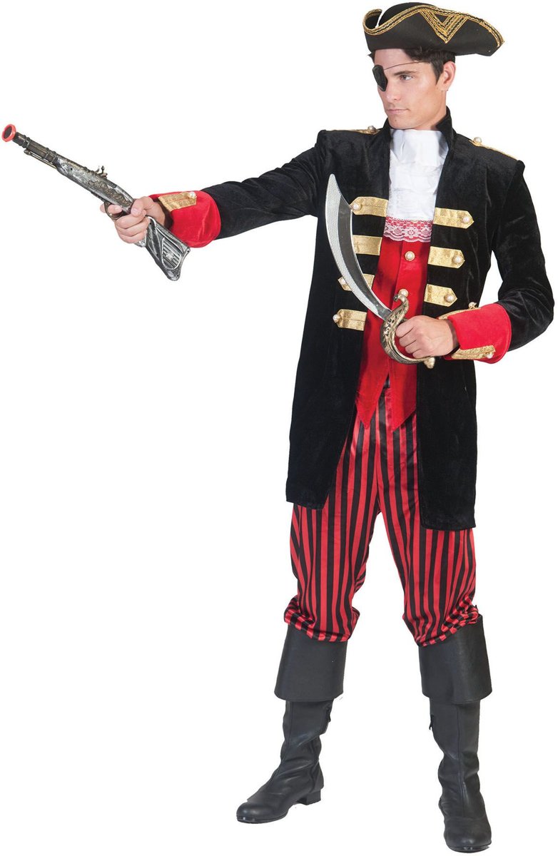 Piraat & Viking Kostuum | Piraat Stylo Star Kostuum Man | Maat 48-50 | Carnaval kostuum | Verkleedkleding